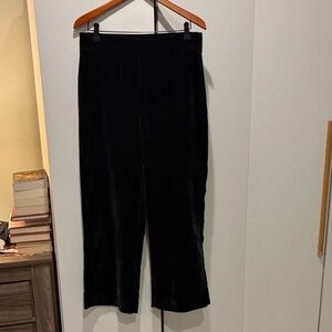 LOFT Black Velvet Trousers